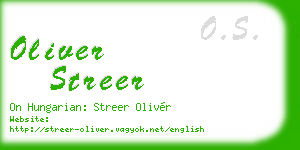 oliver streer business card